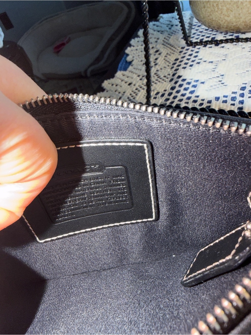 Coach Black Signature Jacquard Zip Pouch/Wristlet. Y2k - Gem